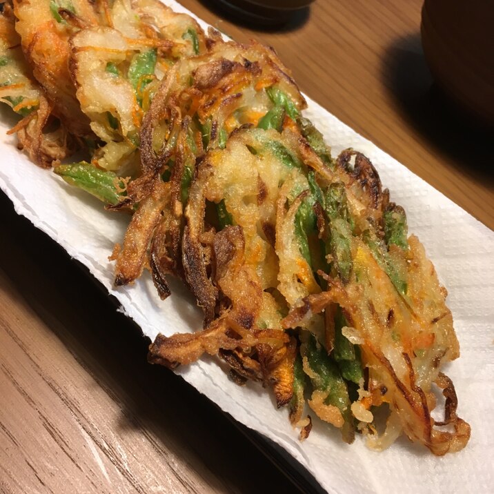 家にある野菜で簡単かき揚げ